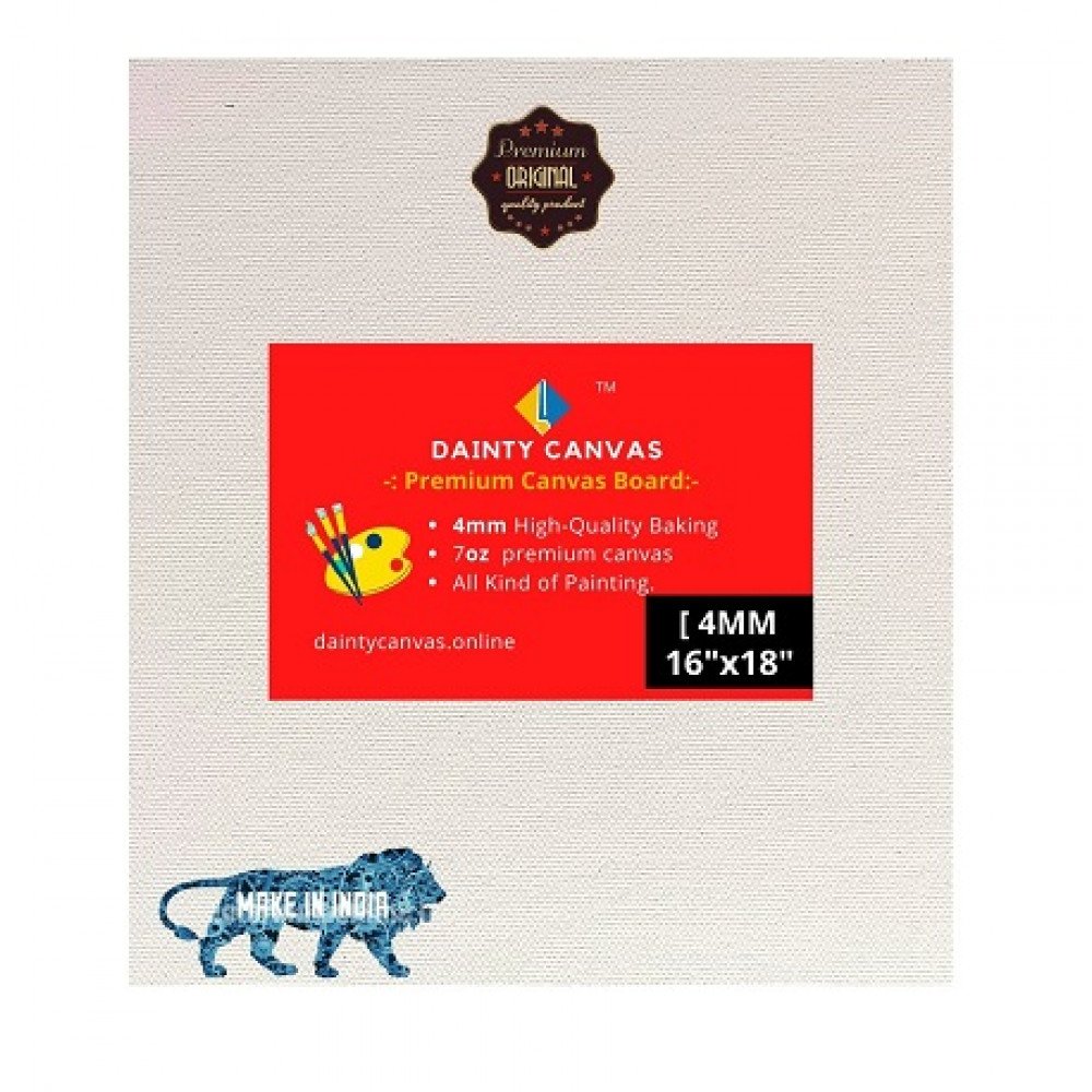 Buy Canvas Board at best price in india 16"x18" Inch size online-Dainty